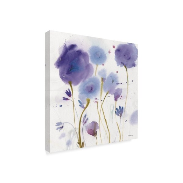 Sheila Golden 'Ultraviolet Blossoming' Canvas Art,35x35